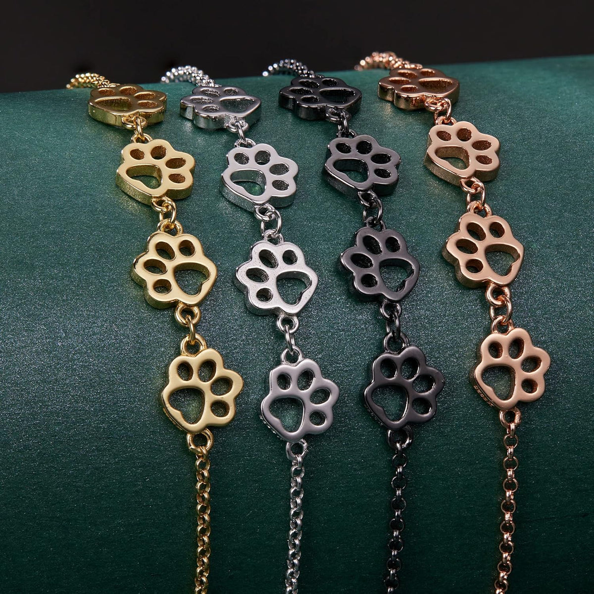 Paw Print Bracelet in Sterling Silver