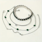 Livia | Green Gemstone Bracelet Set
