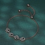 Paw Print Bracelet in Sterling Silver