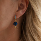Annabel | Blue Crystal Hoop Earrings