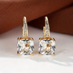 Ulrica | Gold Stone Hoop Earrings