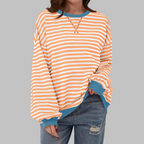 Mireille | Casual Long Sleeve Striped Sweatshirt