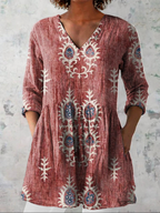Sidney | Long Blouse with V-Neck