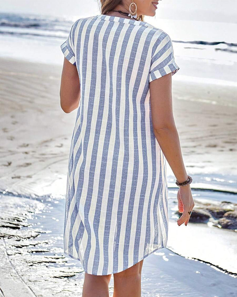 Rebecca | Elegant Striped Dress