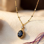 Cressida | Sapphire Oval Necklace
