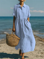 Mandy | Elegant Collared Button Dress