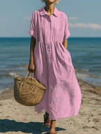Mandy | Elegant Collared Button Dress