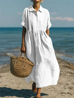 Mandy | Elegant Collared Button Dress