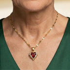 Amelie | Ruby Heart Necklace