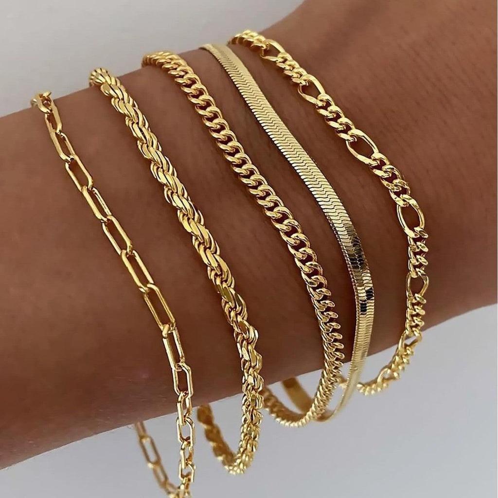 Delphine | Gold Bracelet Set