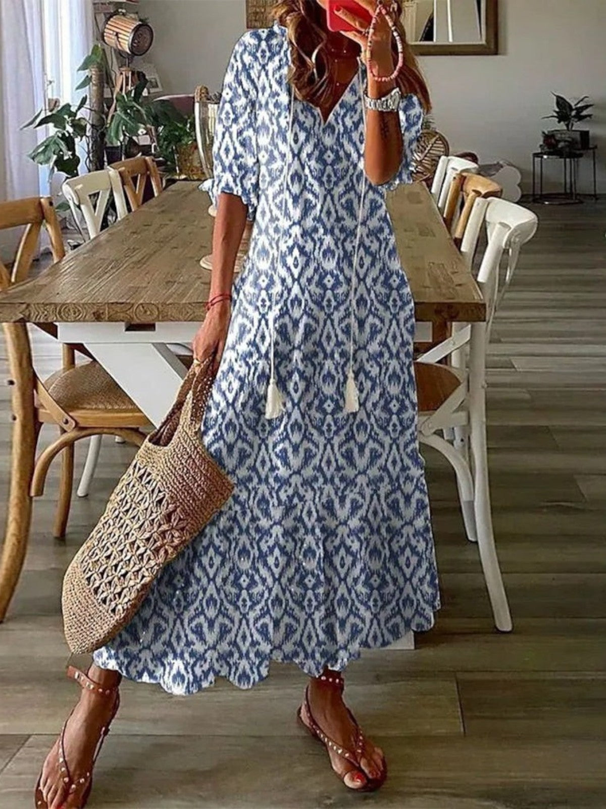 Poppy | Boho V-Neck Summer Dress