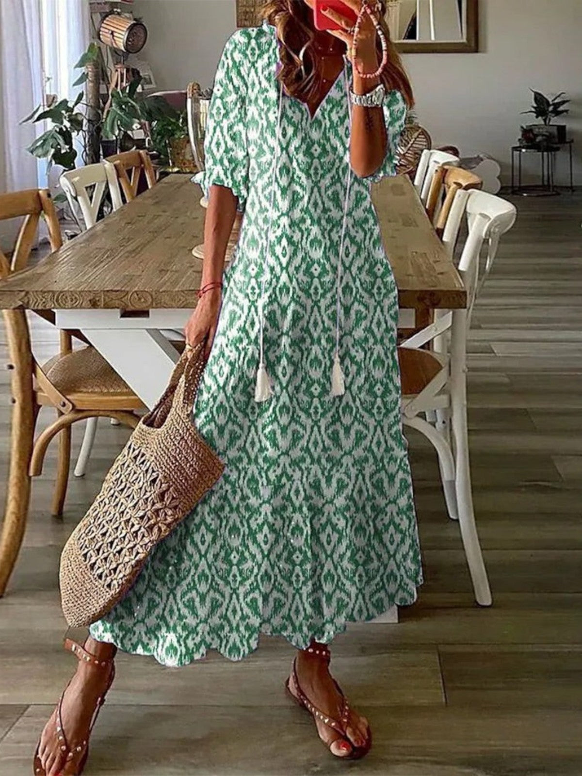 Poppy | Boho V-Neck Summer Dress