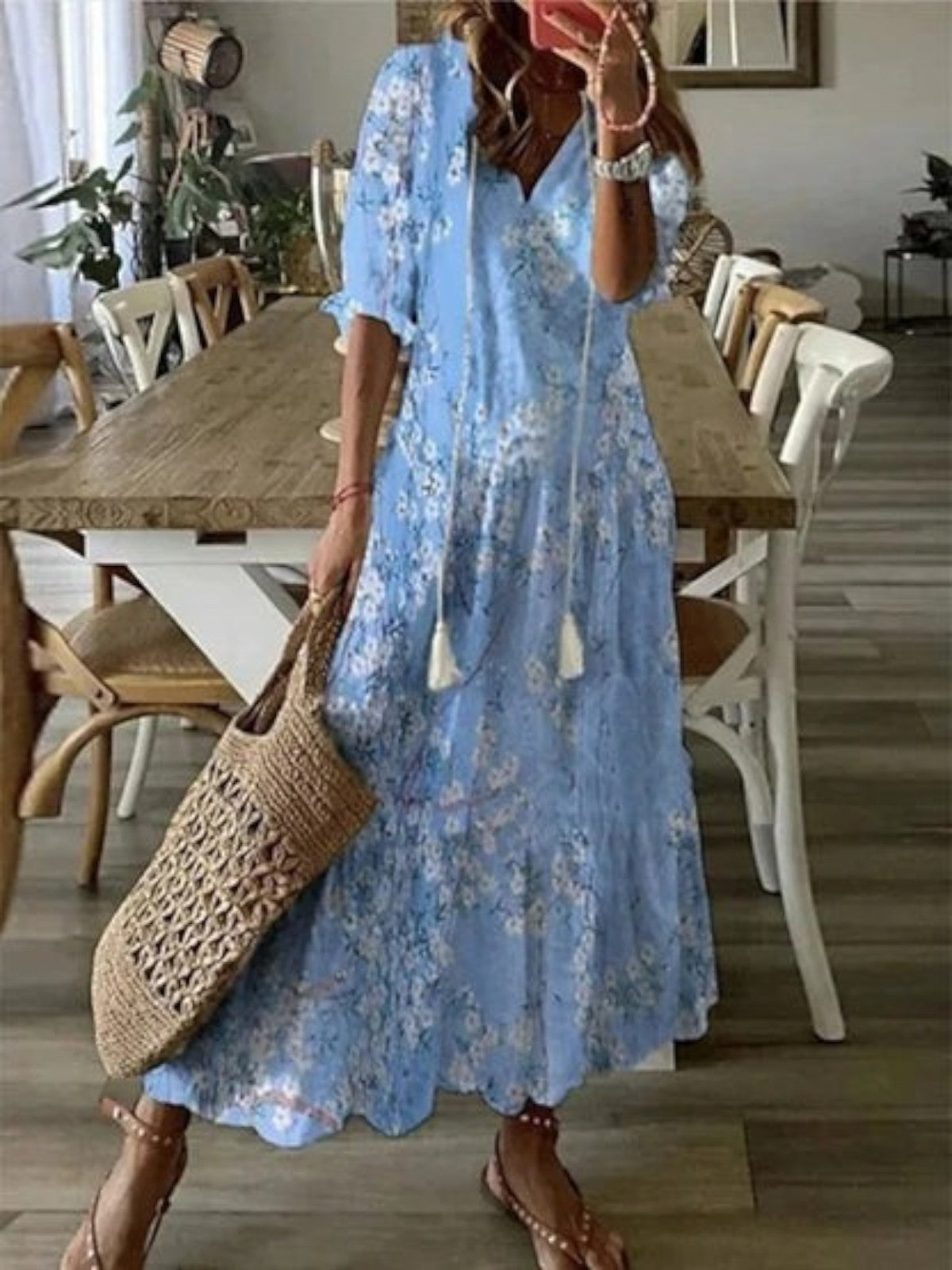 Poppy | Boho V-Neck Summer Dress