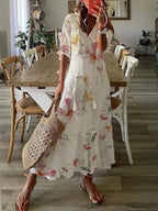 Poppy | Boho V-Neck Summer Dress