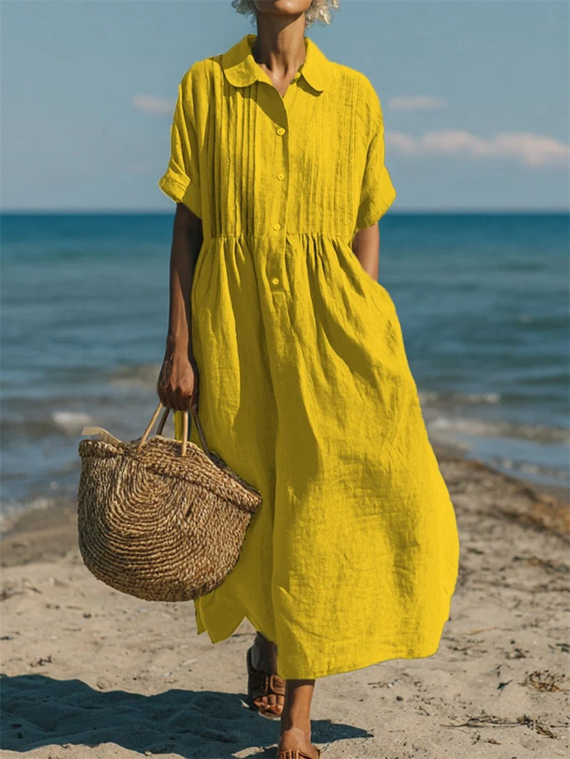 Mandy | Elegant Collared Button Dress