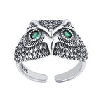 Owl Ring in Sterling Silver