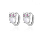 Crystal Animal Hoop Earrings
