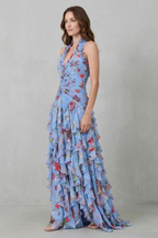 Trudy | Elegant Long Dress with Halter Neck