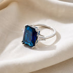 Beth | Sapphire Blue Silver Ring