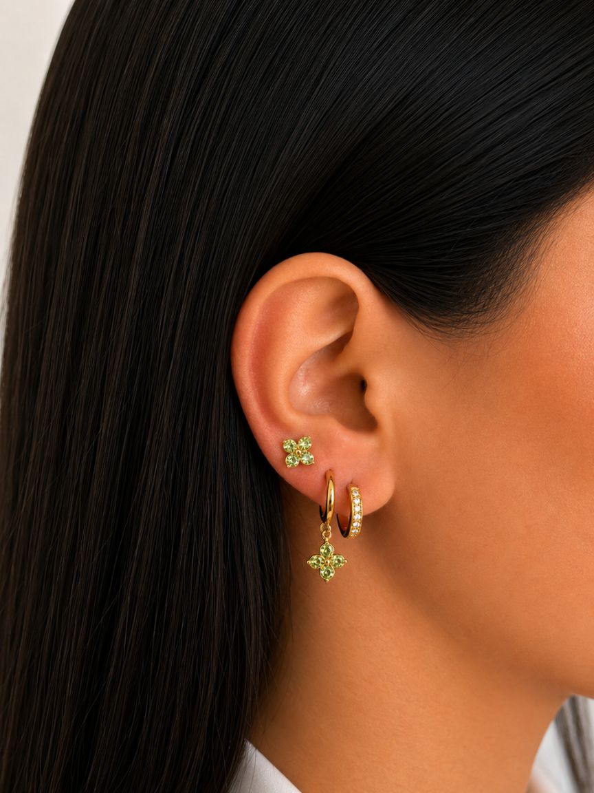 Kos Green Earrings Set