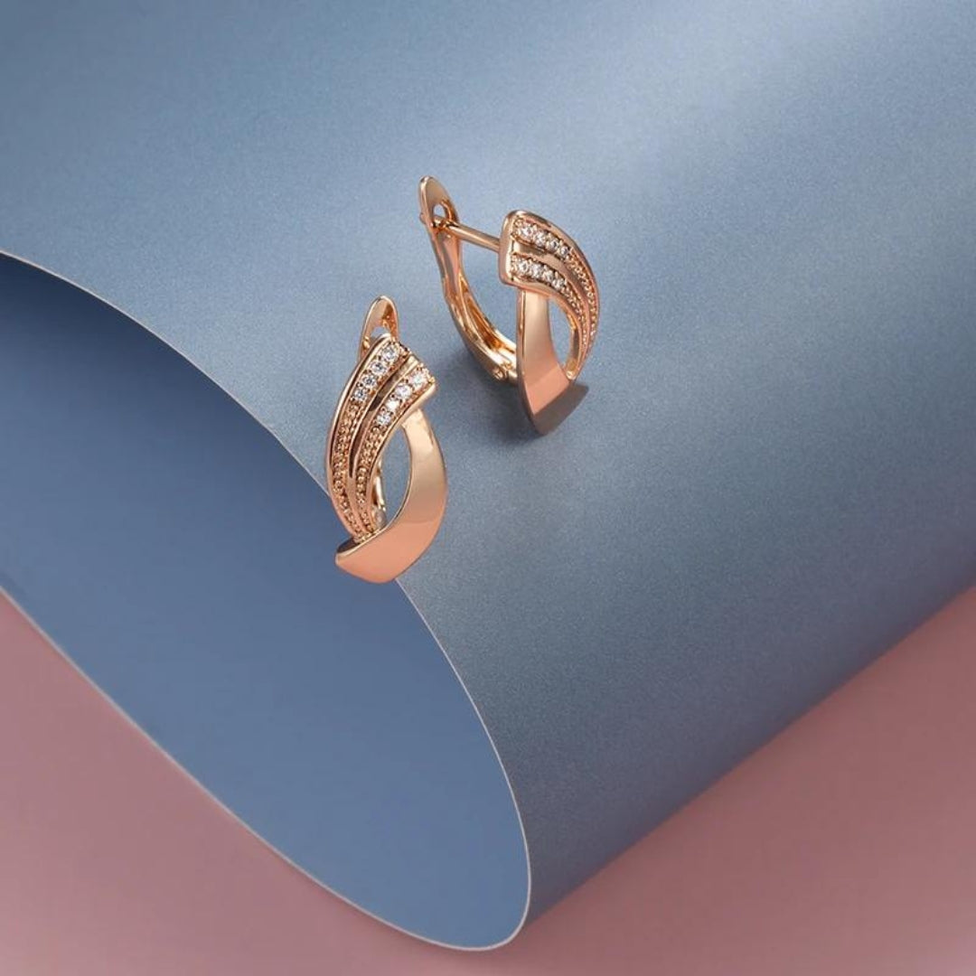 Suki | Rose Gold Zirconia Earrings