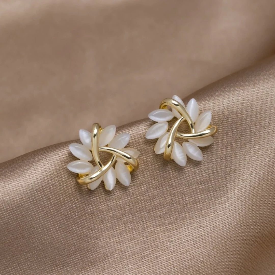 Opal Flower Studs | Elegant Sparkle
