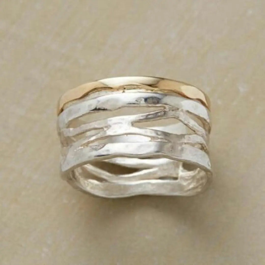 Roxana | Openwork Vintage Two-Tone Ring
