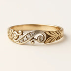 Ivy | Golden Zirconia Ring