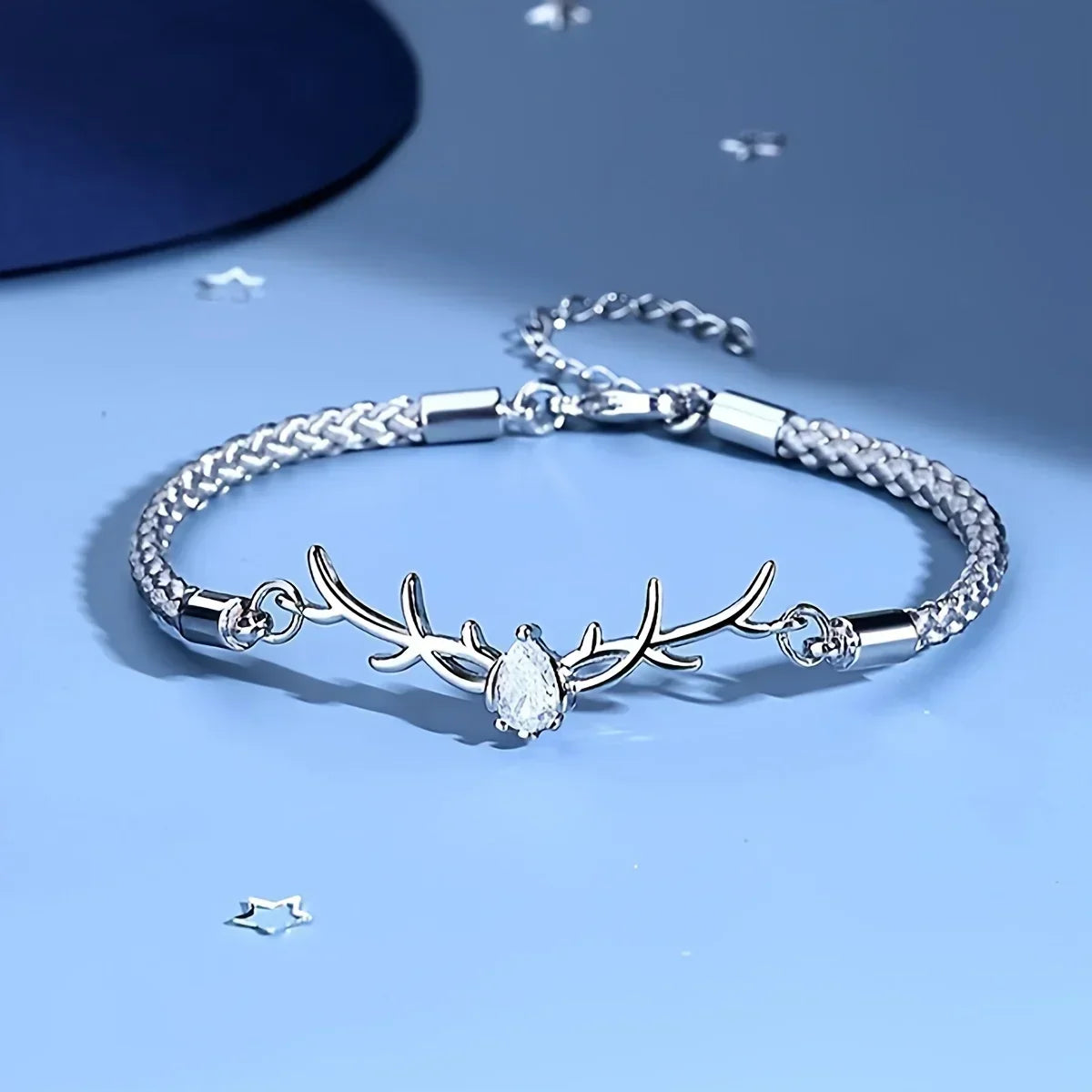 Antler Heart Bracelet with Cubic Zirconia