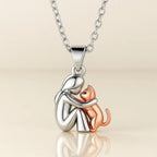 Cat Hug Pendant Necklace