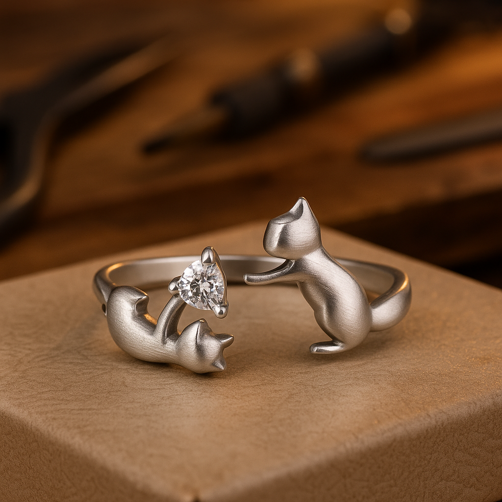Playful Cat | Adjustable Ring