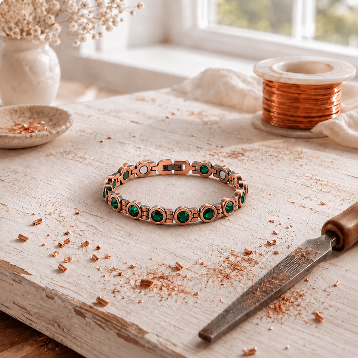 Signe | Roselle Copper Crystal Bracelet