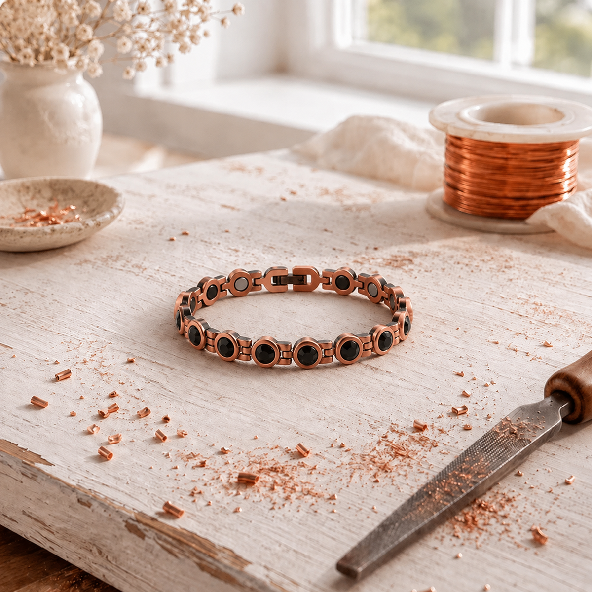Signe | Roselle Copper Crystal Bracelet