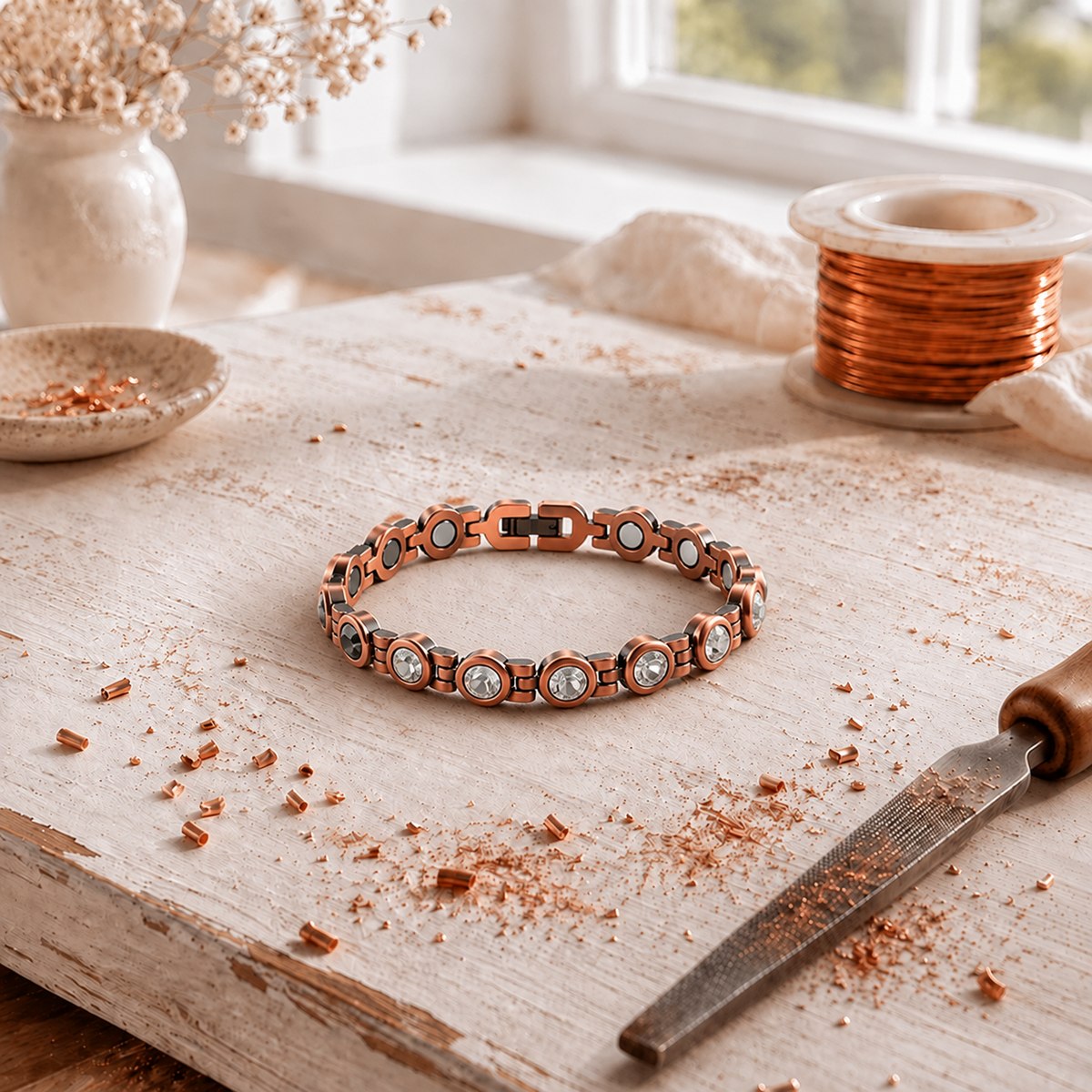 Signe | Roselle Copper Crystal Bracelet