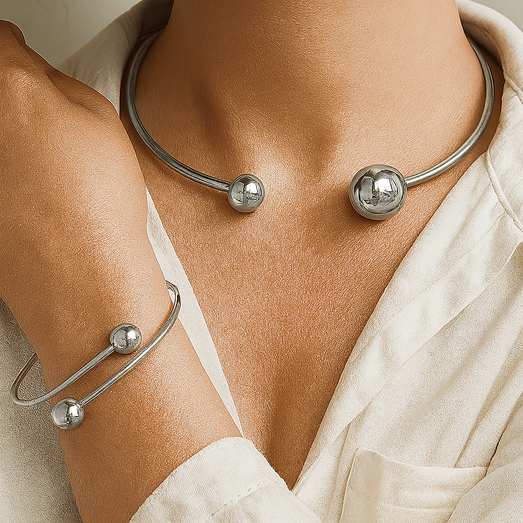 Héloïse | Gold Necklace and Bracelet Set