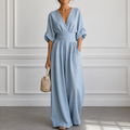 Layla | Elegant Wide Sleeve V-Neck Jumpsuit