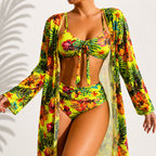 Aileen | Elegant Tropical Marie 3-Piece Bikini