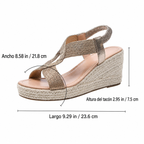 louisa | wedge sandals with artisanal weaving