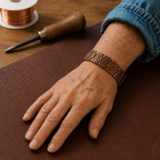 Patricia's Brogue Men's Copper Bracelet