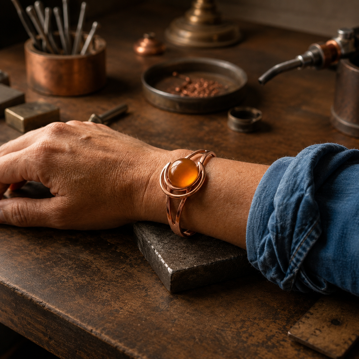 Elodie | Copper Bead Bracelet