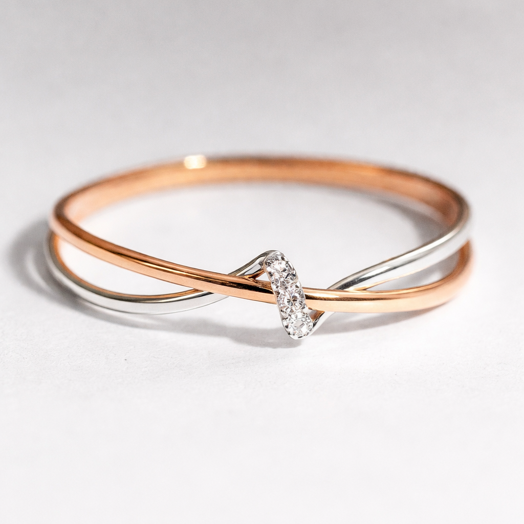Nadia | Vintage Golden & Silver Twist Ring