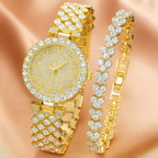Emmanuelle | Gold Watch & Bracelet Set