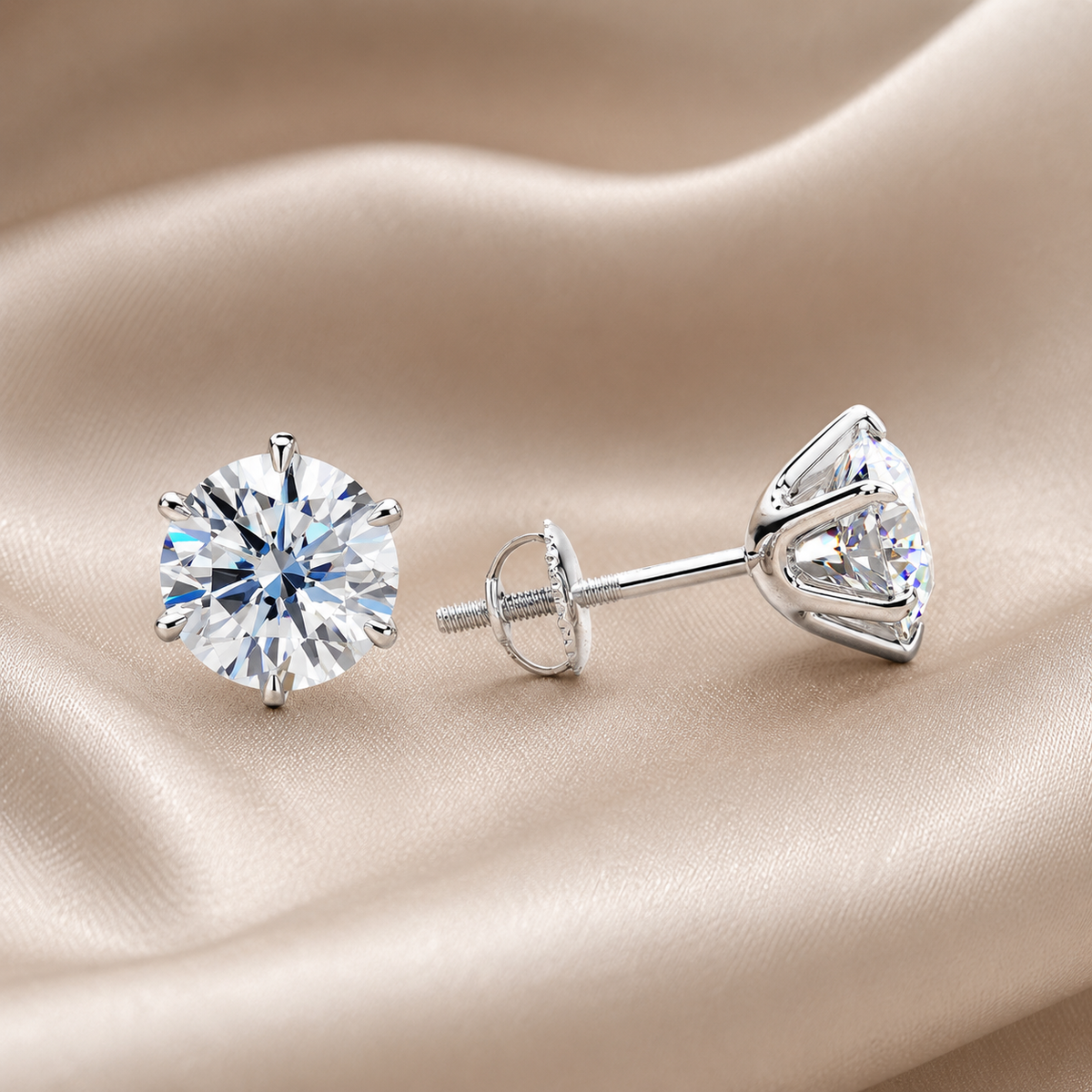 Elyse | White Gold Chic Earrings