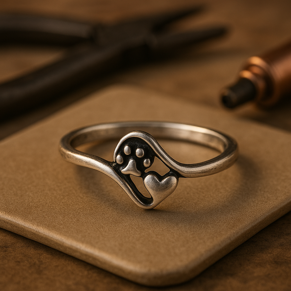 Paw and Heart | Silver Ring