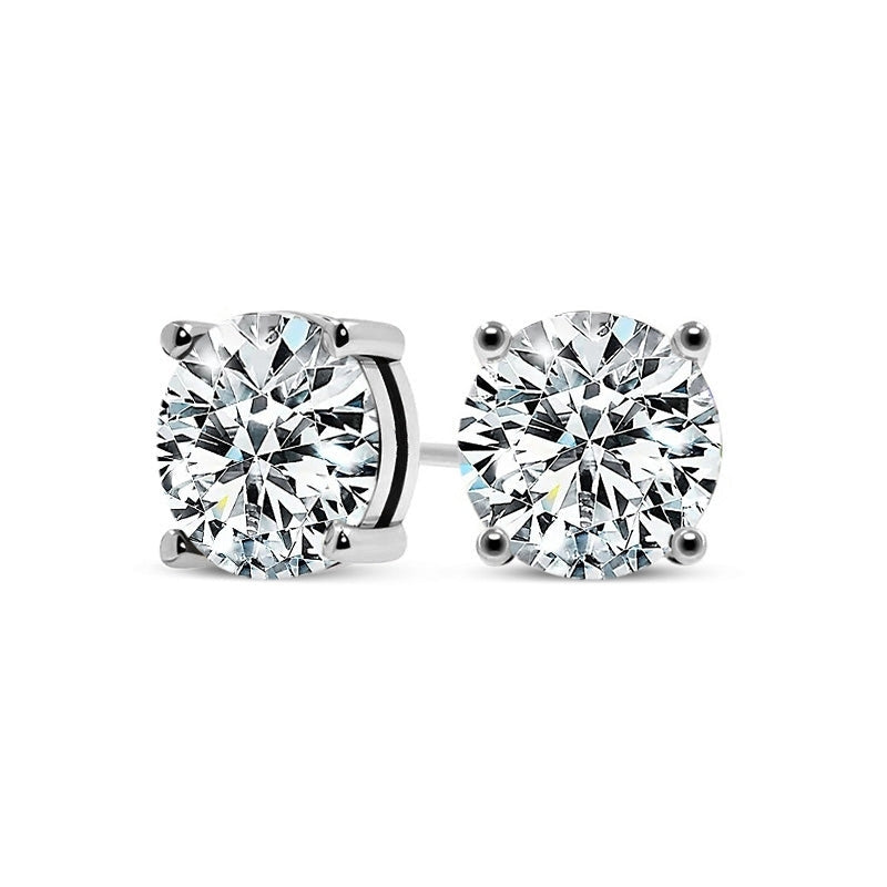 Tara | White Gold Stud Earrings