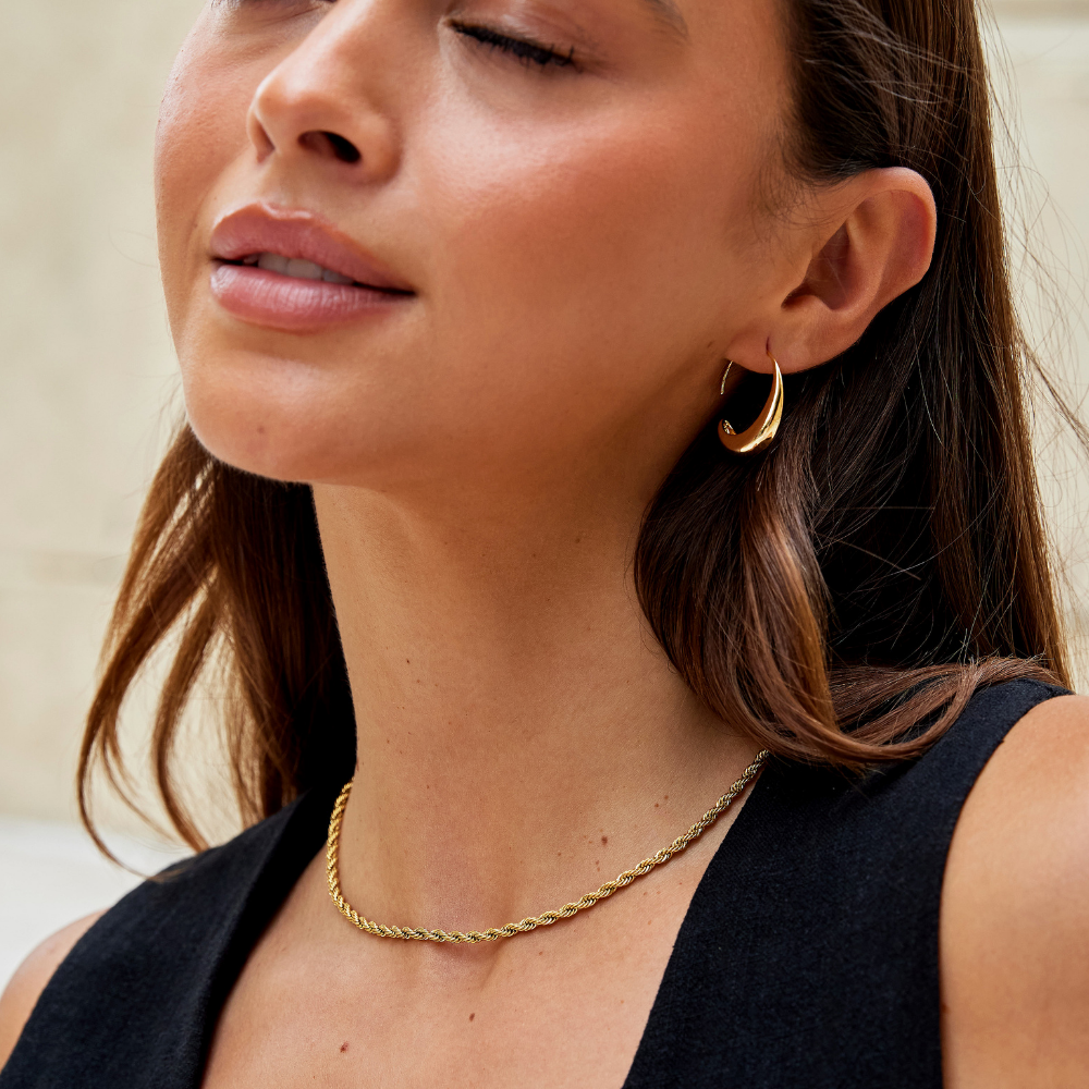 Kira | Drop Hoop Earrings