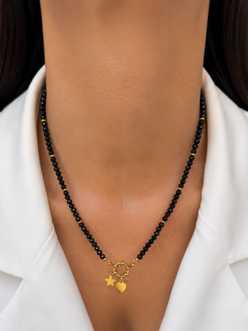 Palmas | Black Pendant Necklace