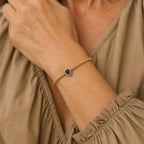 Gwen | Zirconia Cuff Gold Bracelet
