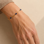 Frances | Zirconia Chain Gold Bracelet