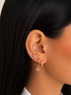 Kos Pink Earrings Set